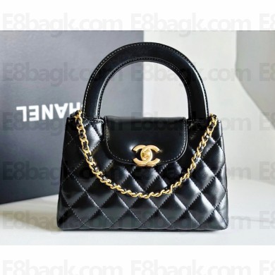 Chanel Shiny Aged Calfskin Mini Shopping Bag AS4416 Black 2023