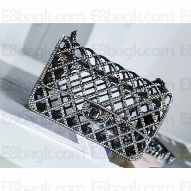 Chanel Strass Evening Bag in Black Metal 2023
