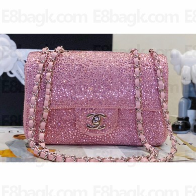 Chanel Strass and Crystal Small Classic Handbag A01116 Pink 2023