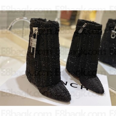 Givenchy Heel 8.5cm Shark Lock ankle boots in Tweed Black 2023