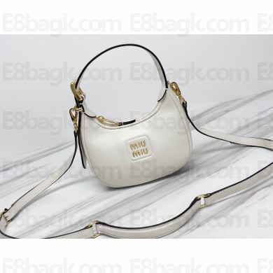 Miu Miu Leather hobo bag 5BP084 White