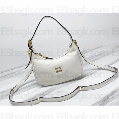 Miu Miu Leather hobo bag 5BC161 White