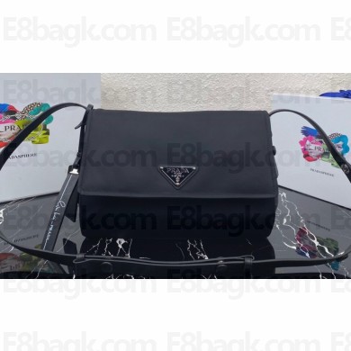 Prada Re-nylon Medium Padded Shoulder Bag 1BD255 Black 2023
