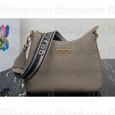 Prada leather bag 1BC178 Gray 2023
