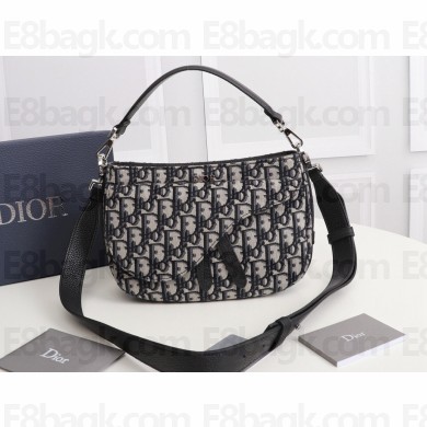 Dior Saddle Soft Mini Bag in Beige and Black Dior Oblique Jacquard