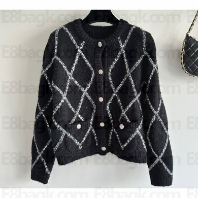 Chanel Coco Neige Cashmere & Silk Jacket P74370 Black 2023