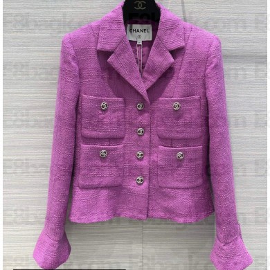 Chanel Wool & Silk Tweed Jacket Pulm 2023