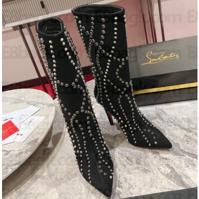 Christian Louboutin Heel 10cm Astrilarge Booty Pika Low boots Black 2023
