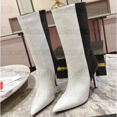 Christian Louboutin Heel 10cm Astrilarge Booty Low boots Calf leather White/Black 2023