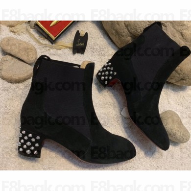 Christian Louboutin 5.5cm Study 55 Low boots leather CL27 Suede Black 2023