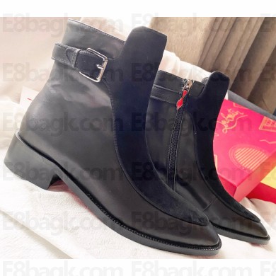 Christian Louboutin Ecritoir Leather Low boots CL31 Suede Black 2023