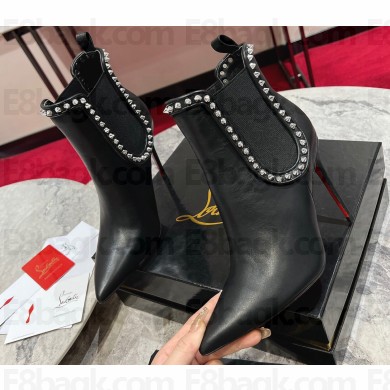 Christian Louboutin 10cm Low boots leather CL10 Studs Black 2023