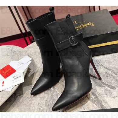 Christian Louboutin 10cm Low boots leather CL11 CL Chelsea Black 2023