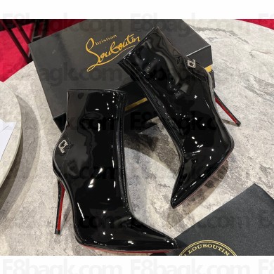 Christian Louboutin 10cm Low boots leather CL12 Patent Black 2023