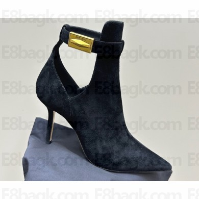 Jimmy Choo Heel 6.5cm/8.5cm Nell Ankle Boots in Suede Black 2023