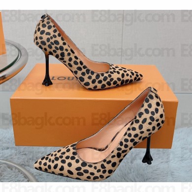 Louis Vuitton Heel 9.5cm Blossom Pumps in Hairy calf leather 2023