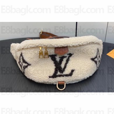 Louis Vuitton Shearling LV Ski Bumbag Bag M23715 Cream/Brown 2023