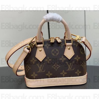 Louis Vuitton Monogram Canvas Nano Alma Bag M82717 Brown 2023