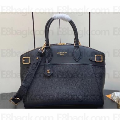 Louis Vuitton Taurillon leather Lock It MM Bag M22914 Black 2023