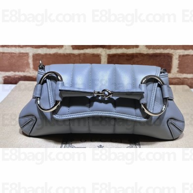 Gucci Horsebit Chain small shoulder bag 764339 quilted leather Gray