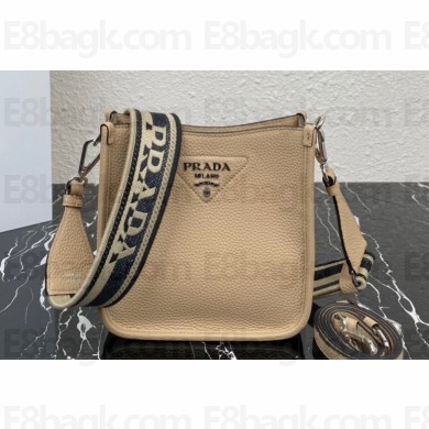 Prada Leather mini shoulder Bag 1BH191 Beige 2023