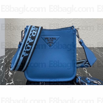 Prada Leather mini shoulder Bag 1BH191 Blue 2023