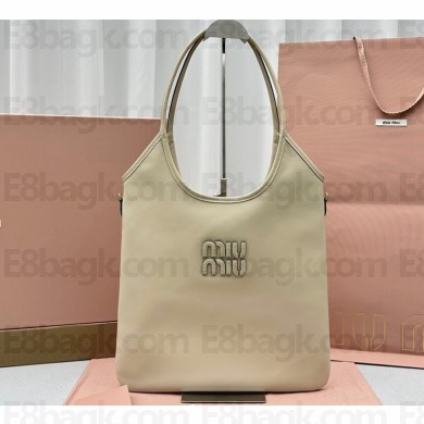 Miu Miu IVY leather bag 5BG231 Beige 2023