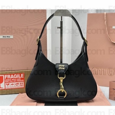 Miu Miu Madras Leather Hobo bag 5BC157 Black 2023