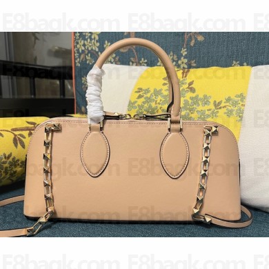 Valentino Rockstud E/W calfskin Large handbag Beige 2023