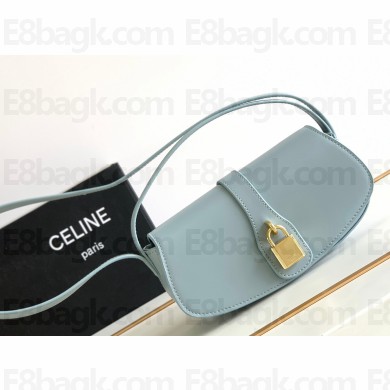 Celine CLUTCH ON STRAP TABOU Bag in Smooth calfskin Ice blue