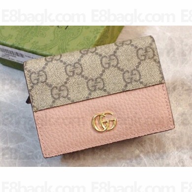 Gucci GG Marmont card case wallet 658610 Pink