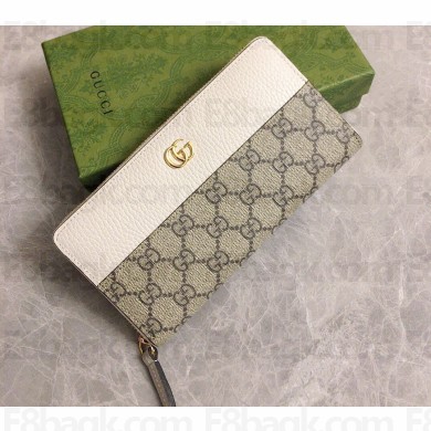 Gucci GG Marmont zip around wallet 456117 White