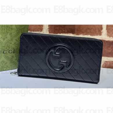 Gucci Blondie zip-around wallet 760312 Black