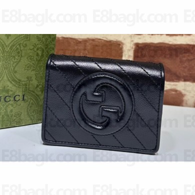 Gucci Blondie card case wallet 760317 Black
