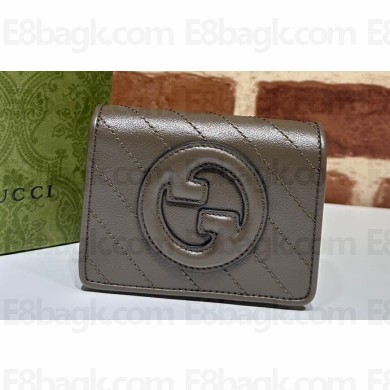 Gucci Blondie card case wallet 760317 Brown