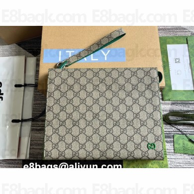 Gucci Pouch Bag with GG detail 768255 Beige/Green