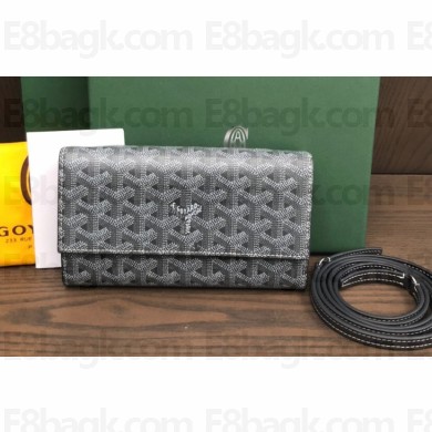 Goyard Varenne Continental Wallet with Strap Bag Gray