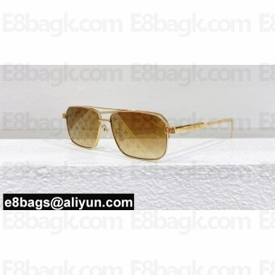 Louis Vuitton LV Rise Metal Square Sunglasses Z1976U 01 2024