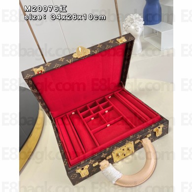 Louis Vuitton Monogram Canvas Boîte Bijoux 34 Jewelry vanity Case Bag M20076 Rouge Fusion