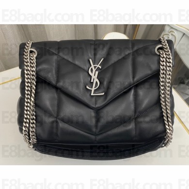 Saint Laurent puffer small Bag in nappa leather 577476 Black/Silver