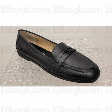 Chanel Calfskin Moccasins G45409 Black 2024