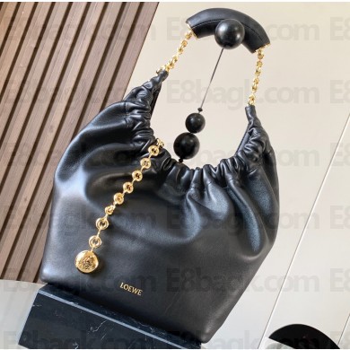 Loewe Small Squeeze bag in nappa lambskin Black