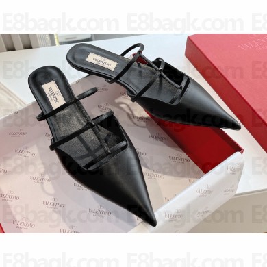 Valentino Rockstud leather Mules Black Spring 2024