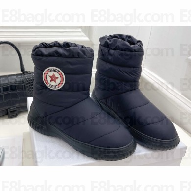 Dior Frost Ankle Boots in Black Quilted Nylon and Shearling 2024