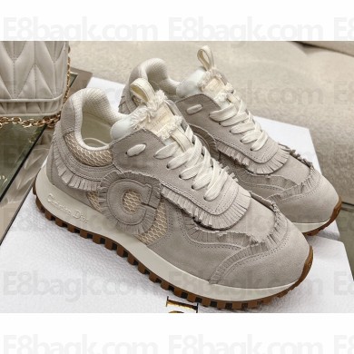 Dior C'est Sneakers in Ecru Suede Calfskin and Mesh 2024