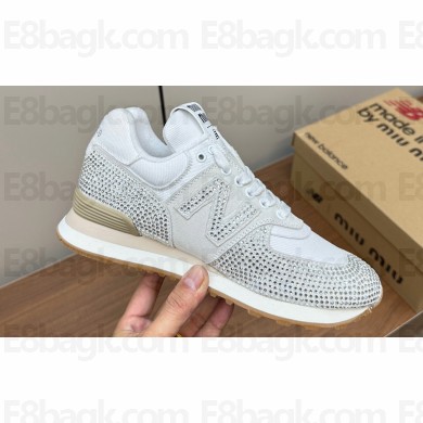 New Balance 574 x Miu Miu sneakers Crystal White 2024
