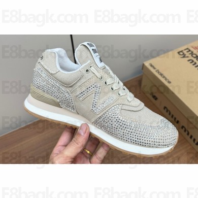 New Balance 574 x Miu Miu sneakers Crystal Beige 2024