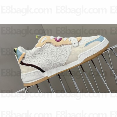 Dior Women/Men One Sneakers in White Dior Oblique Perforated Calfskin and Multicolor Suede Calfskin 2024