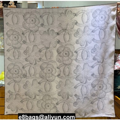 Chanel Silk Twill Square Scarf 90x90cm AA9567 Pink & Black 2024