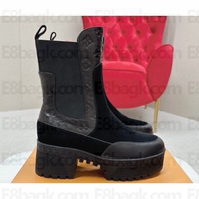 Louis Vuitton Laureate Platform Chelsea Boots 1AC7W0 Suede calf leather Black 2024